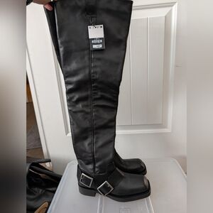 Zara x Steven Meisel Over The Knee Leather Boots